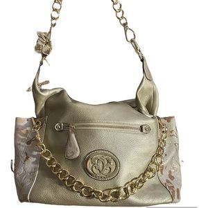 Sharif 1827 handbag camouflage gold tone